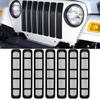 Car Front Insert Grille Cover With Net Trim Decoration Stickers for Jeep Wrangler TJ 1997-2006 Racing Grill