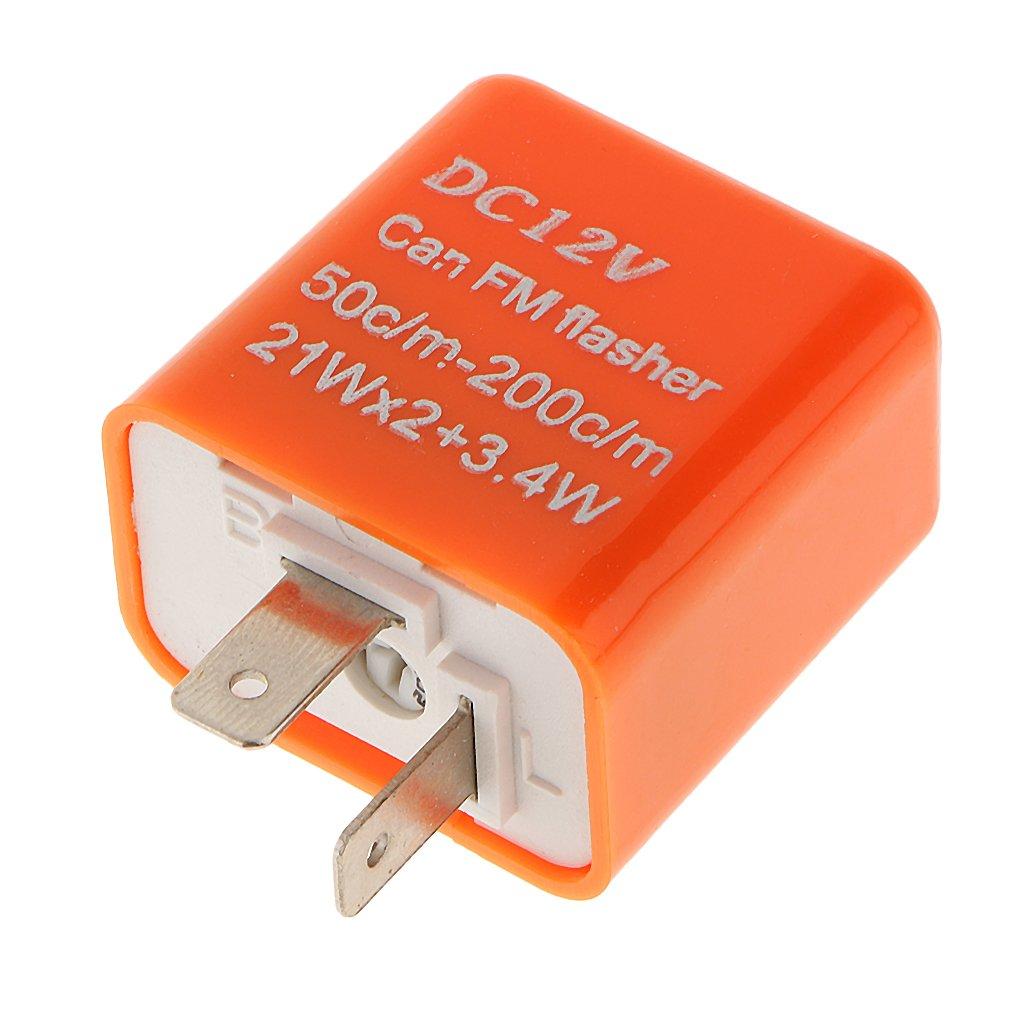 KOZEEY [No Brand Product] Flasher Relay 12V 2 Pin Motorcycle