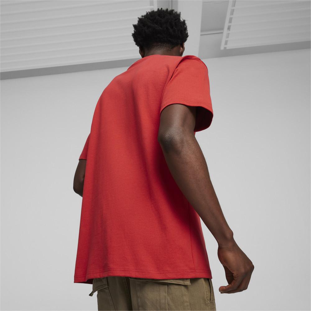 Puma Mmq Solid Color Round Neck Pullover Casual Short Sleeve T-Shirt Men Tops Red 624009-24