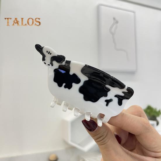 Animal Shape Hair Claw Cartoon Chicken Pig Milk Shape Hair Clip Acetic Acid Anti-slip Design Women Girl Hair Accessories