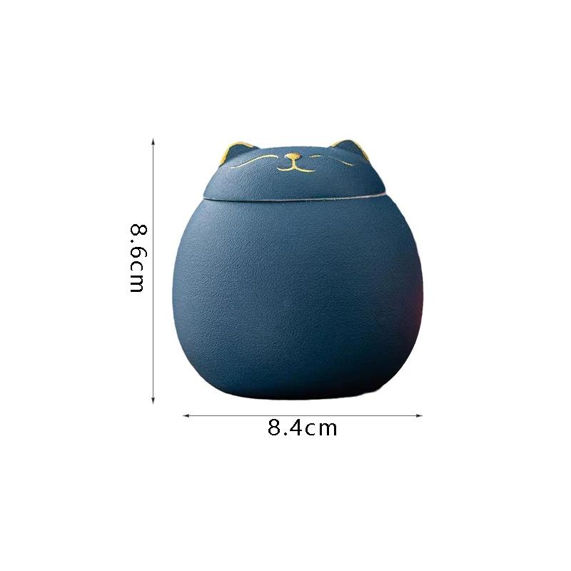 Keramická nádoba na čaj Kávová zrna Espresso příslušenství Kávové nádobí Vzor kočky Kořenky Bonboniéra s víčkem pro Domov Kuchyň