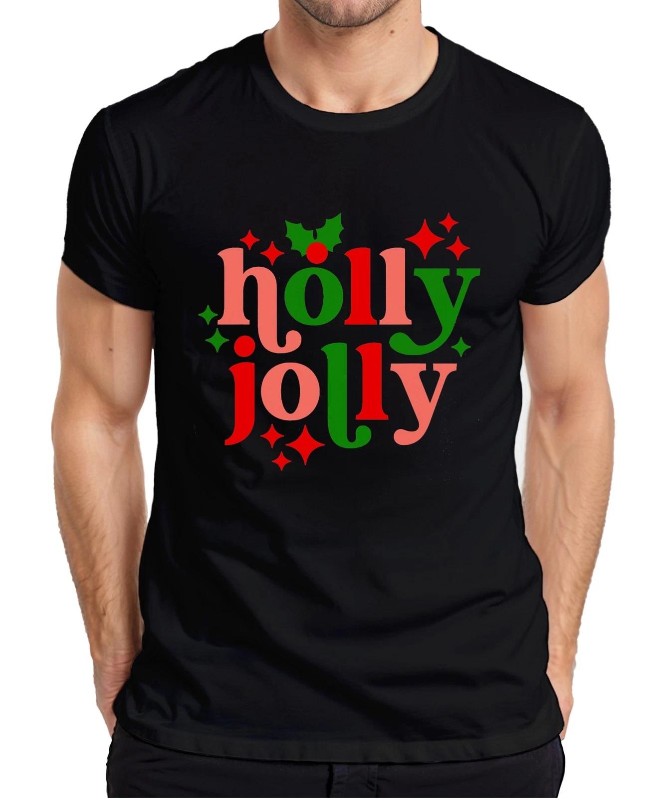 Holly Jolly Weihnachten Geschenk Retro Vintage Lustig Herren T-Shirt XXXXL