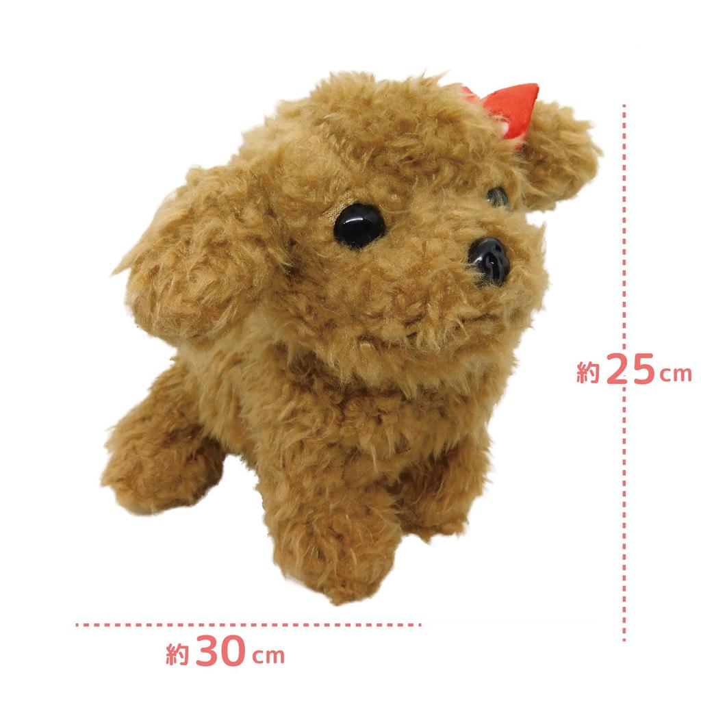 Fluffy Poodle Plush Toy with a Cute Pose for Soothing Comfort Soft to the Touch, Soothing Interior Decor [Stand-Up Pose Type & Poodle]