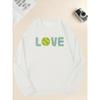 Casual Round-Neck Sweatshirt with a Men'S Tennis-Themed 'LOVE' Design