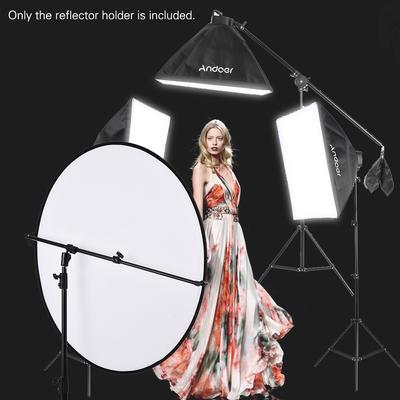 Suporte para refletor de cabeça giratória de 360 ​​graus para estúdio fotográfico, suporte de braço para refletor de 66 cm de 123 cm de diâmetro