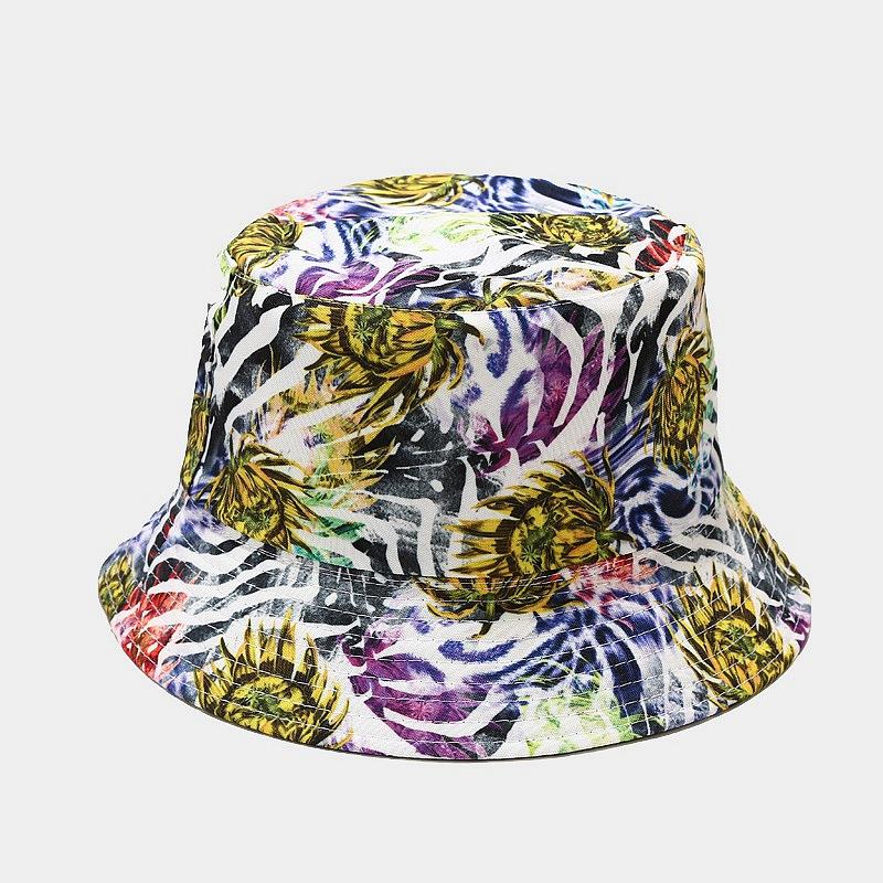 fashion plant printing pattern fisherman hat spring and summer outdoor sun protection fisherman cap unises fishing caps