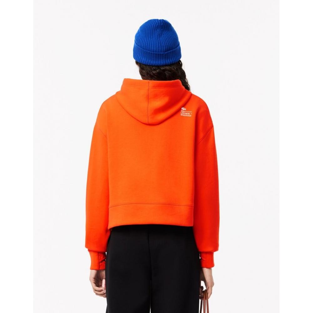 LacoSte Women S Active Double Face Hooded SweatShirt Sf0281 54n P40