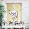 Summer Flower Welcome Door Sign Tulip Wooden Hanging Sign Floral Butterfly Door Hanger Sign for Spring Summer Holiday Indoor Outdoor Farmhouse Home