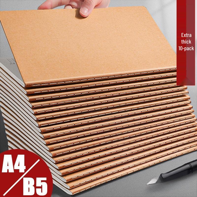 Thickened Kraft Paper B5 Lined Notebook for College and High School Students