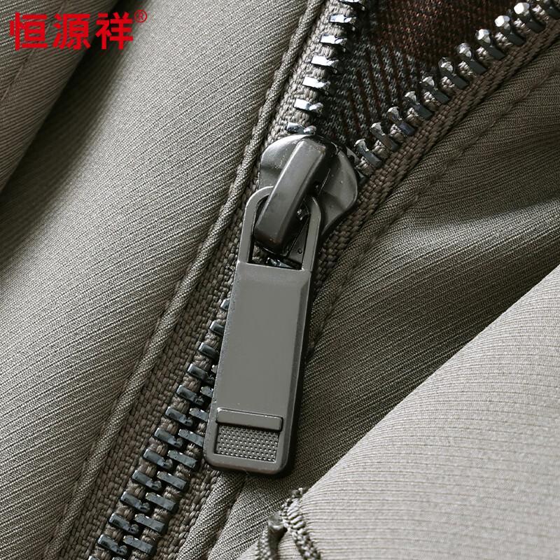 Hengyuanxiang Men's Stand Collar Wool-Lined Mid-Length Trench Coat