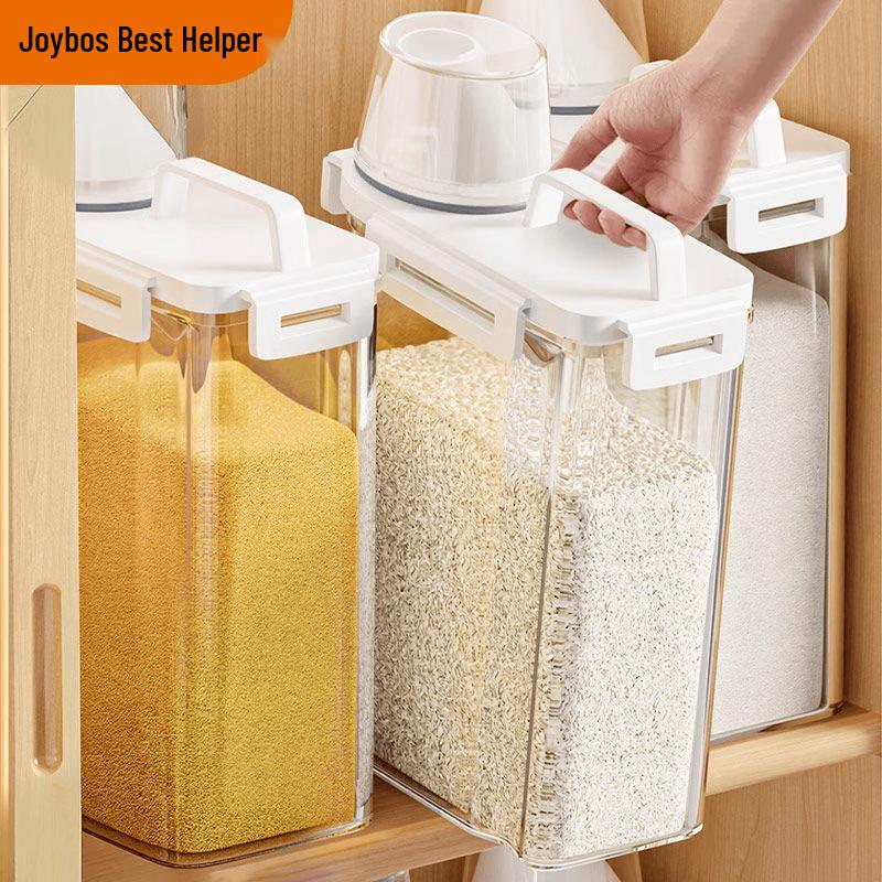 Jiabangshou Japanese Style Sealed Grains Storage Containers with Measuring Cup