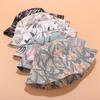 New flower bucket hat women's D printing pot hat summer outdoor flat top versatile sun hat sun protection hat