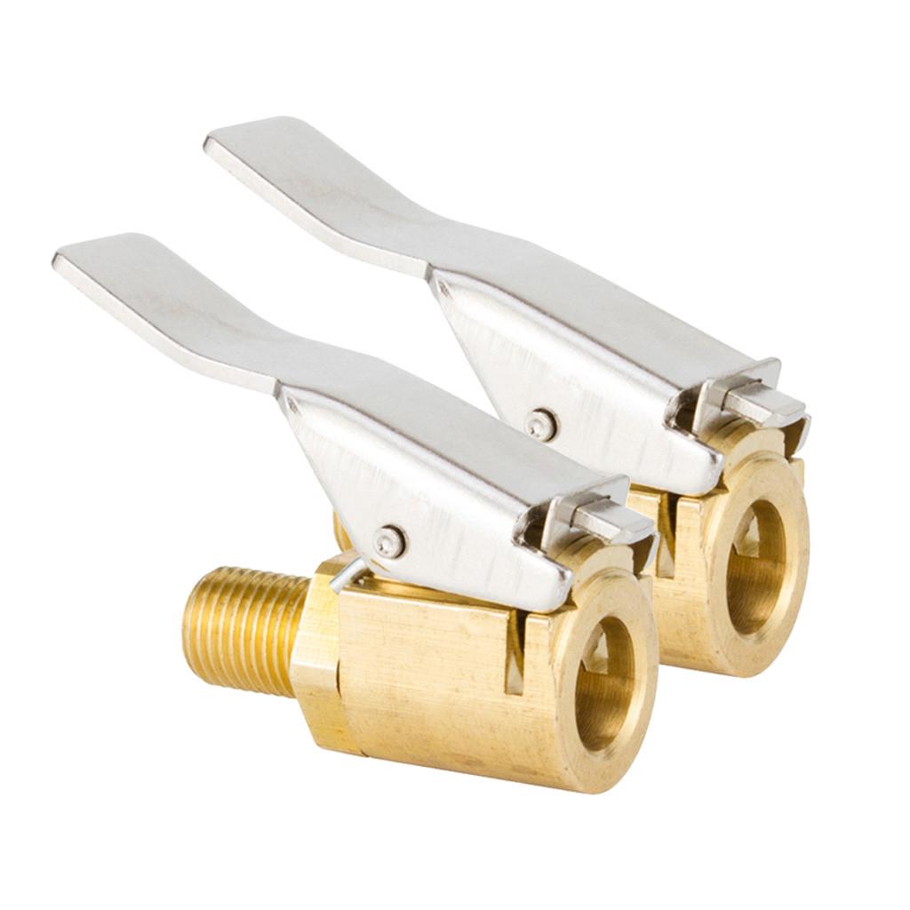 

2 шт. насос для инфлятора, медная насадка, быстрый адаптер, аксессуары для автомобильных надувных насосов 0.8x2.9cm золотой