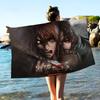 Anime A-Attack On Titan Small Microfiber Blanket Quick Drying Beach Towels Oversized Printing Super Absorbent Pool Towel Blanket