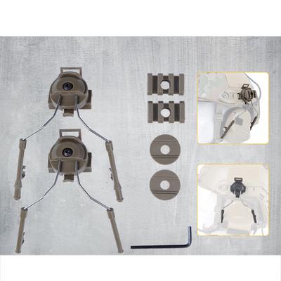 Soporte para auriculares Juego de adaptadores de riel para casco rápido Accesorios para casco Tipo Soporte de suspensión de riel para casco
