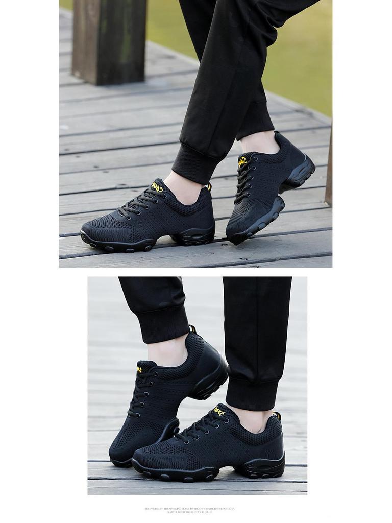 Men's Lightweight White Dance Shoes - Soft Sole Jazz & Square Dance Sneakers for All Seasons