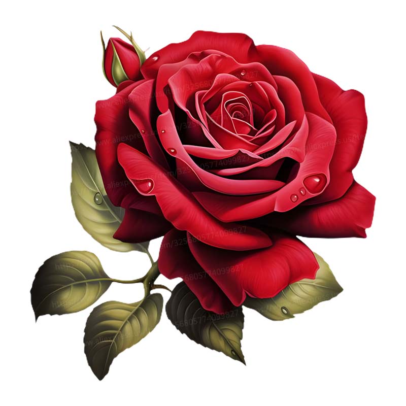 Romantic Rose Wall Sticker Bathroom Toilet Decor Living Room Cabinet Refrigerator Home Decoration Waterproof Decals Stickers S424