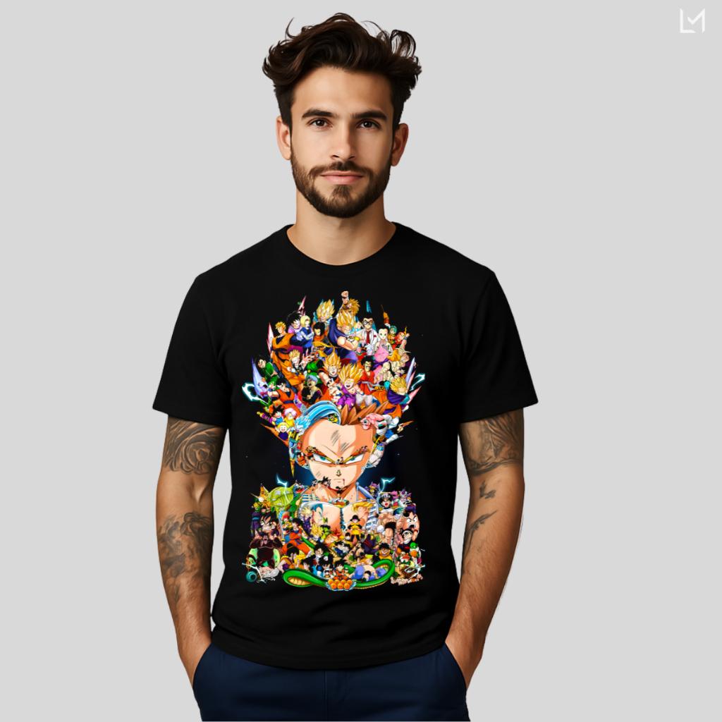 Dragon Ball Japan Animation Summer T-Shirt Leisure Sports Street Fitness Loose Comfortable Cotton Short Sleeves Men Women Top