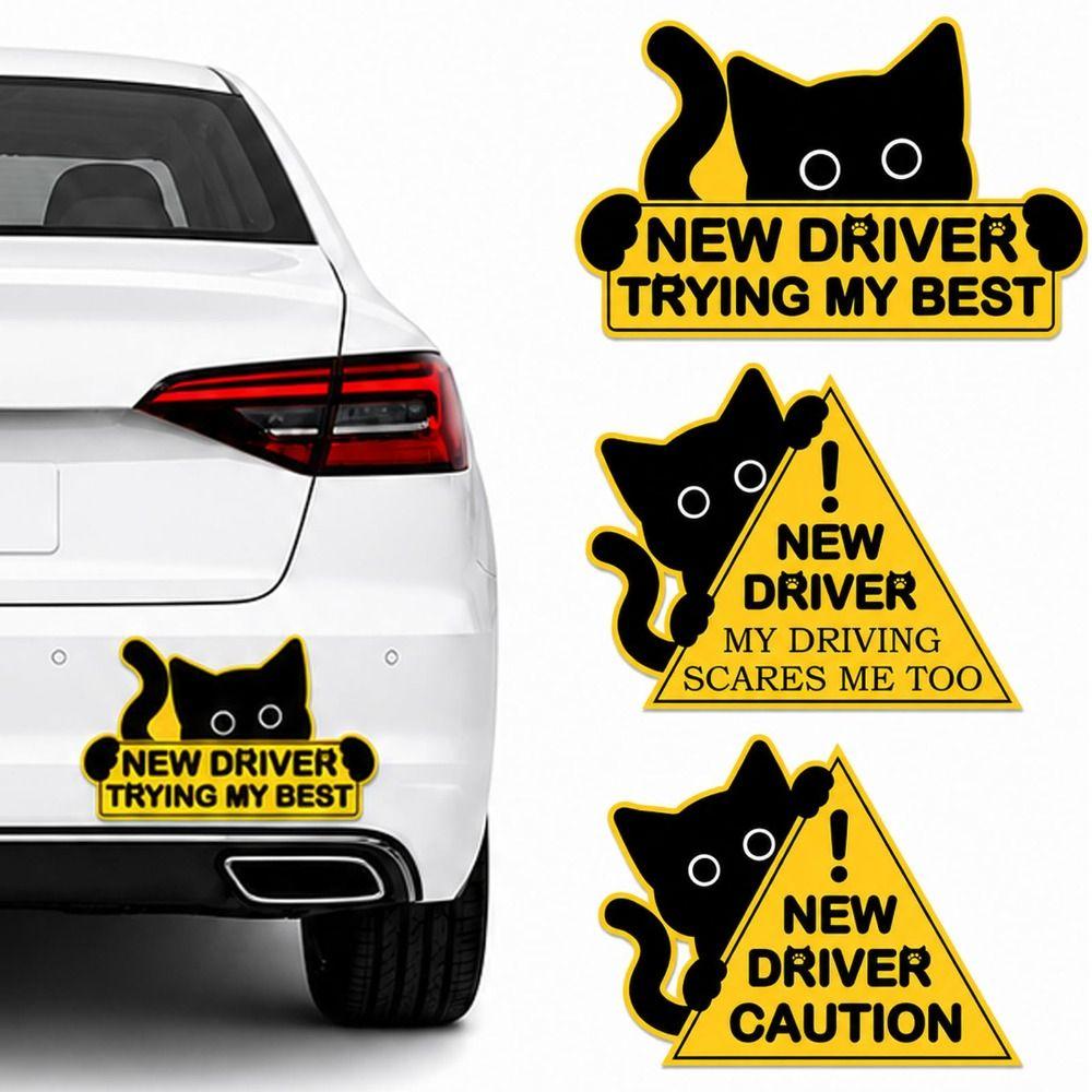 1 Set Self-Adhesive Car Sticker Reflective Reflective Sticker Funny Warning Decal Car Body