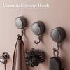3 Strong Vacuum Suction Cup Hooks - Suitable for Bathroom and Bedroom Organization - Firm,Easy to Install, Wall-Mounted Storage
