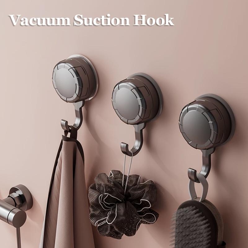 3 Strong Vacuum Suction Cup Hooks - Suitable for Bathroom and Bedroom Organization - Firm,Easy to Install, Wall-Mounted Storage