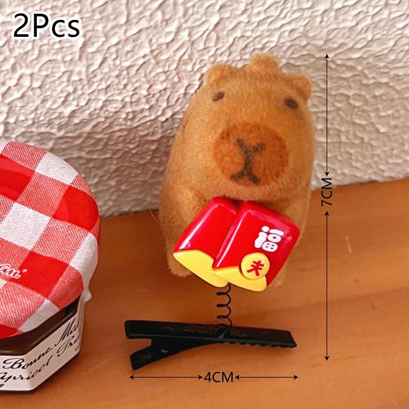

2/5Pcs Cartoon Funny Capybara Hairpin For Women Girls Lovely Animal Capybara Hair Clip Cute Sweet Hair Accessories Gifts