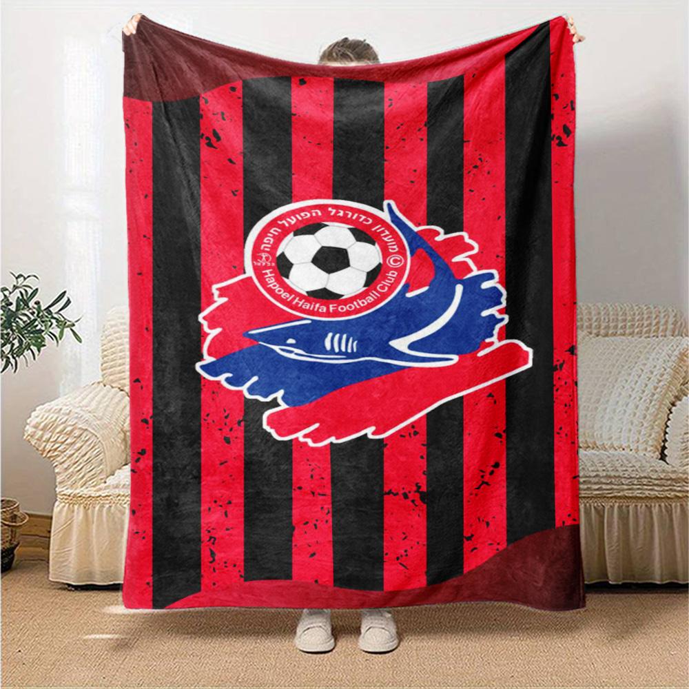 Hapoel Print Flannel Blanket High Quality Warm Comfortable Cover for All Seasons Perfect for Gifts Home Decor