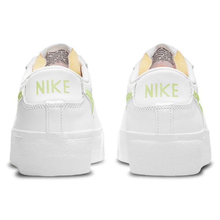 Nike Blazer Low Platform White Light Lemon Twist Women Sneakers Black DJ0292-102