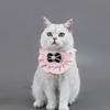 Knitted Woolen Flower Bud Hat Bow Lace Bib Pet Cat Dog Accessory Set Dog Pet Accessories Dog Accessories