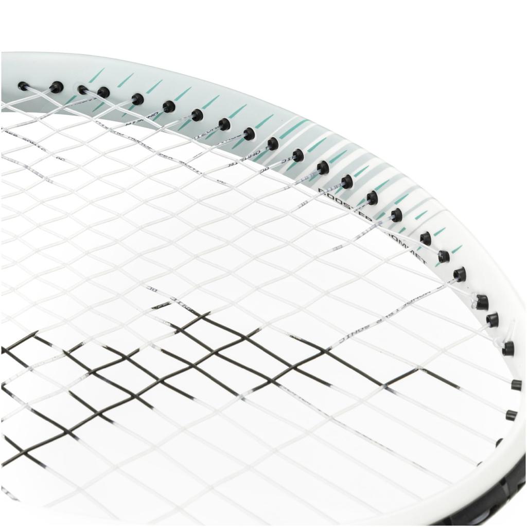 MIZUNO Deeforce Tennis Racket 63JTN543 V-10 (Soft Tennis), Unisex, White/Jade Green, 0U,