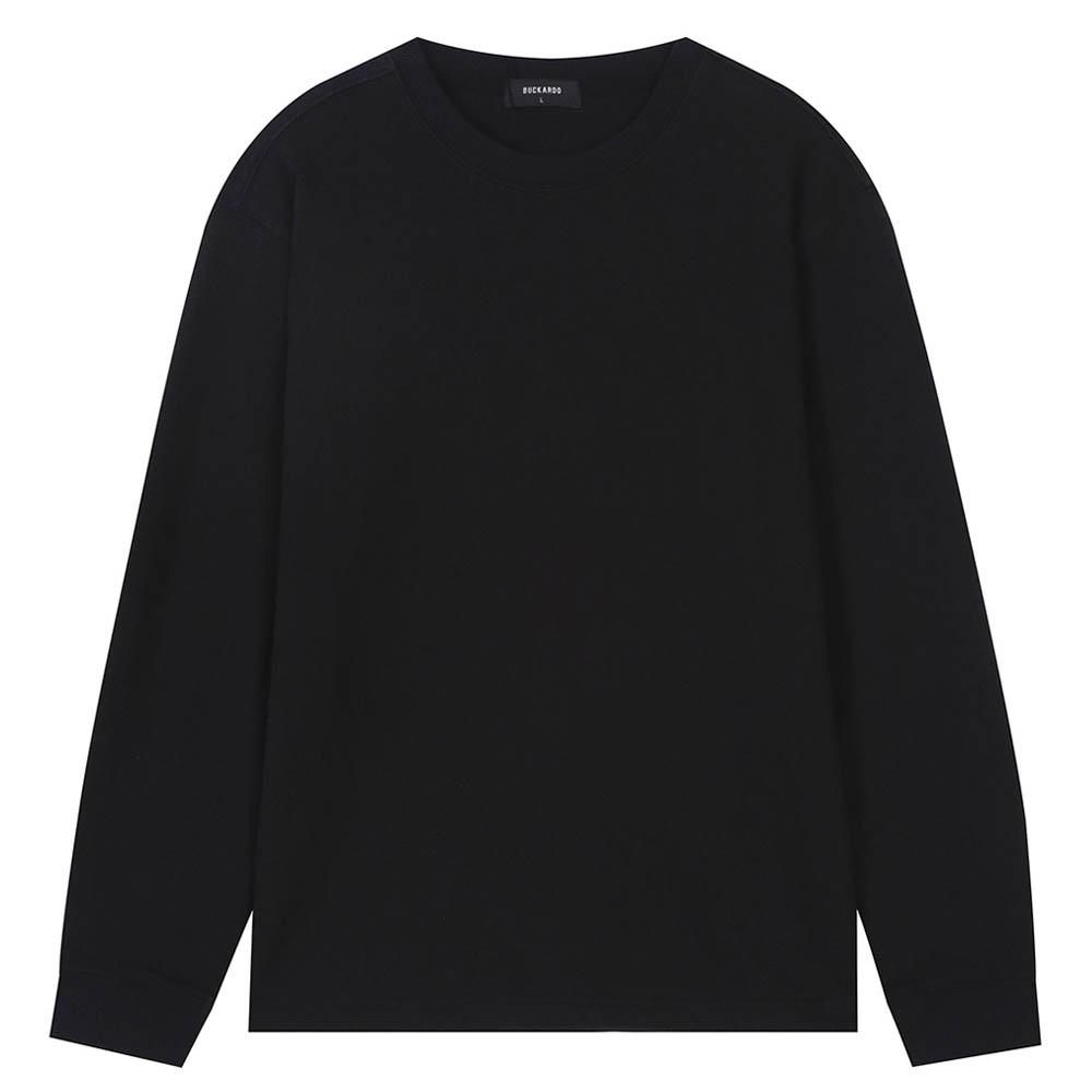 Burkeru Waffle Standard Fit Long Sleeve T-Shirt Black Black_Xl
