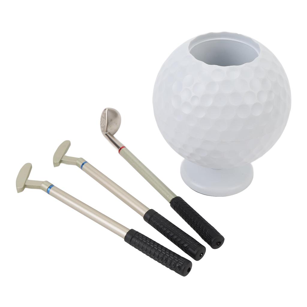 Stifthalter in Golfballform Dekorative Schreibtisch-Stiftaufbewahrung Behälter für Büro, Zuhause, Arbeitszimmer Weiß