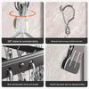 Aluminum Alloy Multi-Clip Clothes Drying Rack for Balcony and Underwear