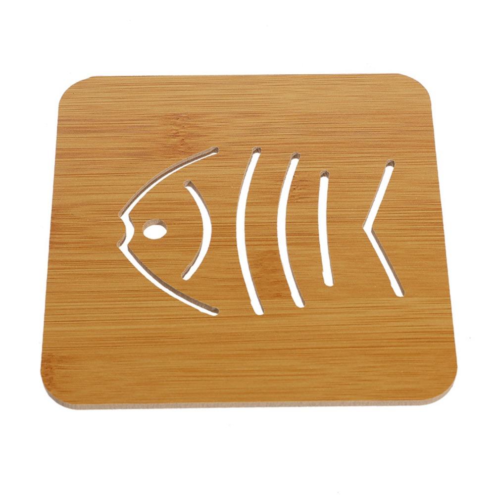 Creative Wooden Insulated Coaster Thicken Non-slip Cup Mat Multifuntional Portable Table Mat Home Decoration