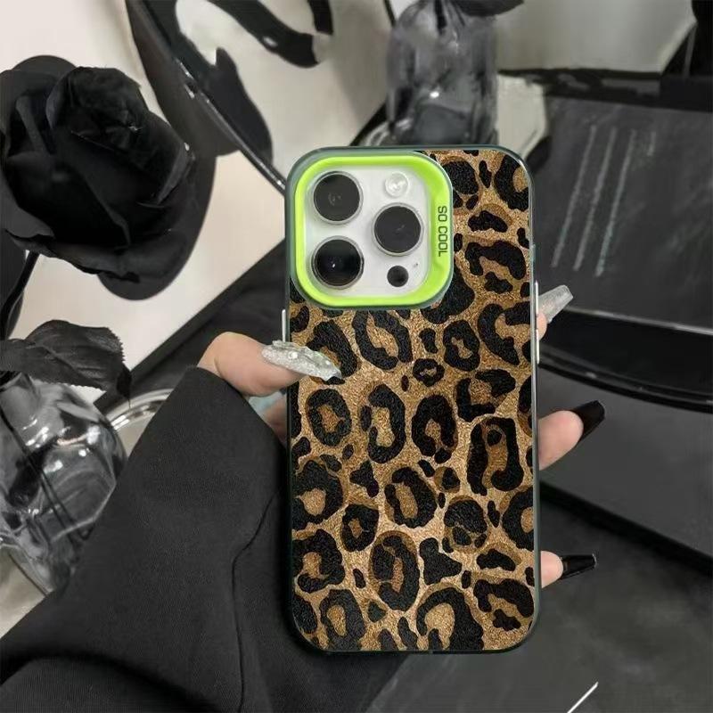 The new leopard print is suitable for Apple 16Pro mobile phone case iPhone15Pro creative 14 personality 1713 Europe and America