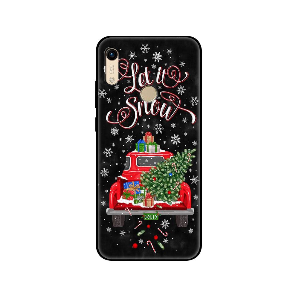 Schwarze TPU-Hülle für Huawei Honor 8a Prime 8s Prime 9 Lite honor 9A 9C 9X Premium 9x Pro 9S Frohe Weihnachten Schneemann Neujahr