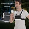 Unisex Reflective Running & Cycling Chest Vest with Water Bottle Holder