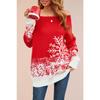 Hot Sale Little Snowflake Christmas Sweater Autumn and Winter Christmas Casual One-Neck Knitted Sweater Women