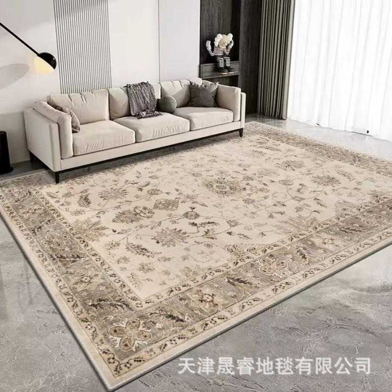 Modern Geometric Area Rug Living Room Bedroom Non-Slip Washable Soft Faux Wool Carpet Square