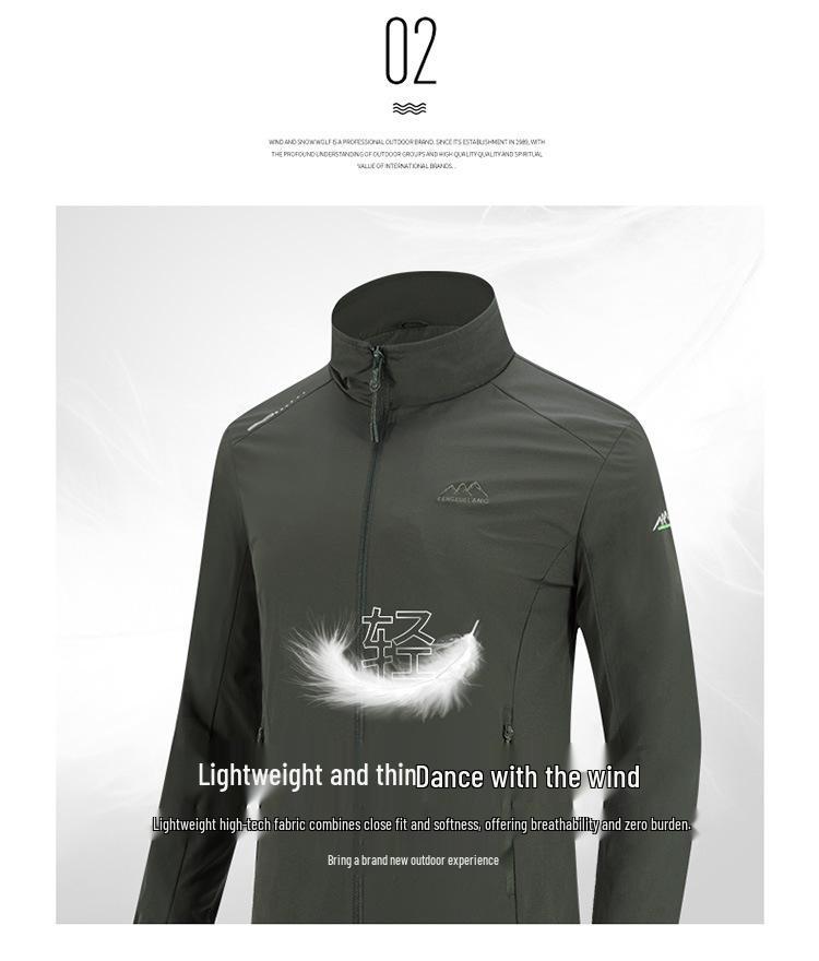 Couples' Plus Size Windbreaker: Lightweight Spring/Fall Outdoor Shell with Sun Protection & Waterproof Features