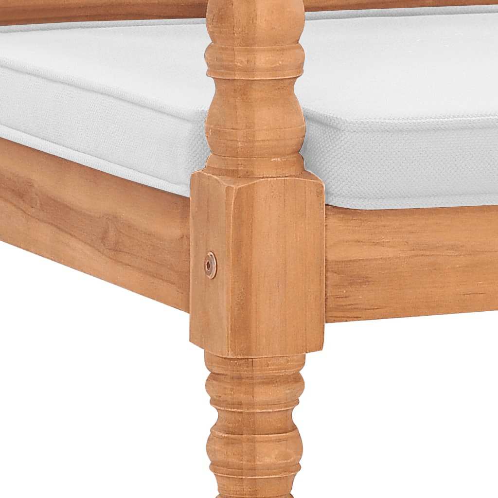 Batavia Garden Bench with Cushions 120 Cm Teak