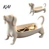Creative Dog Statue Decor Dachshund Jewelry Tray, Decorative Storage Organizer for Rings Earrings And Keys, Tray Cute Resin Animal Figurine