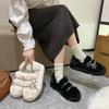 Fashion 2024 New Winter Women Slippers Warm Plush Outside Ladies Shoes Soft Thick Sole Home Non-slip Slides Fluffy Platform Cotton Shoes