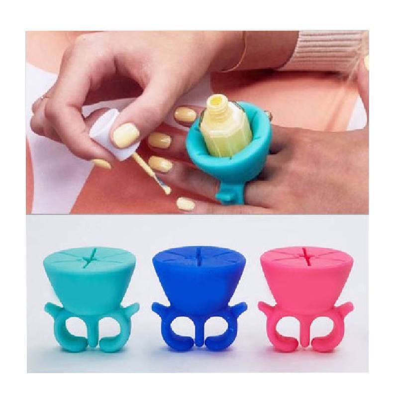 Portable Silicone Nail Polish Container Sleeve With Spillresistant Clamp For Manicurists