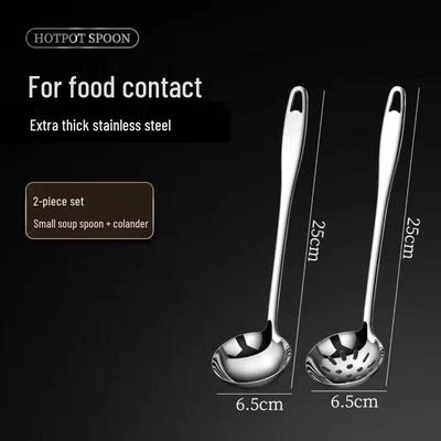 HANDUNYOU Roestvrij Staal Lange Steel Lepel Set