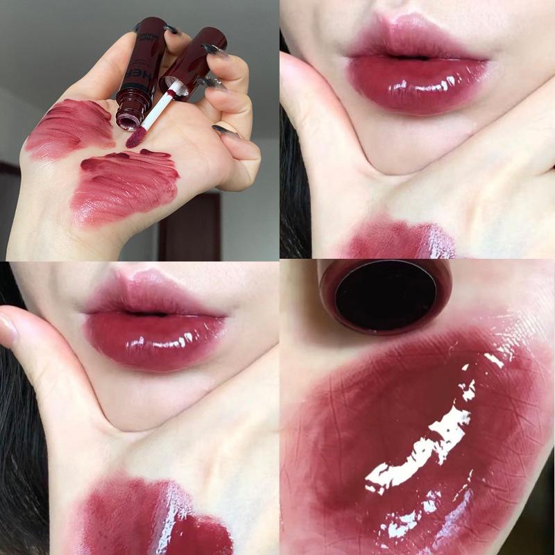 

Shimmering Mirror Lip Glaze: Long-lasting, Moisturizing Korean Watery Glass Gloss