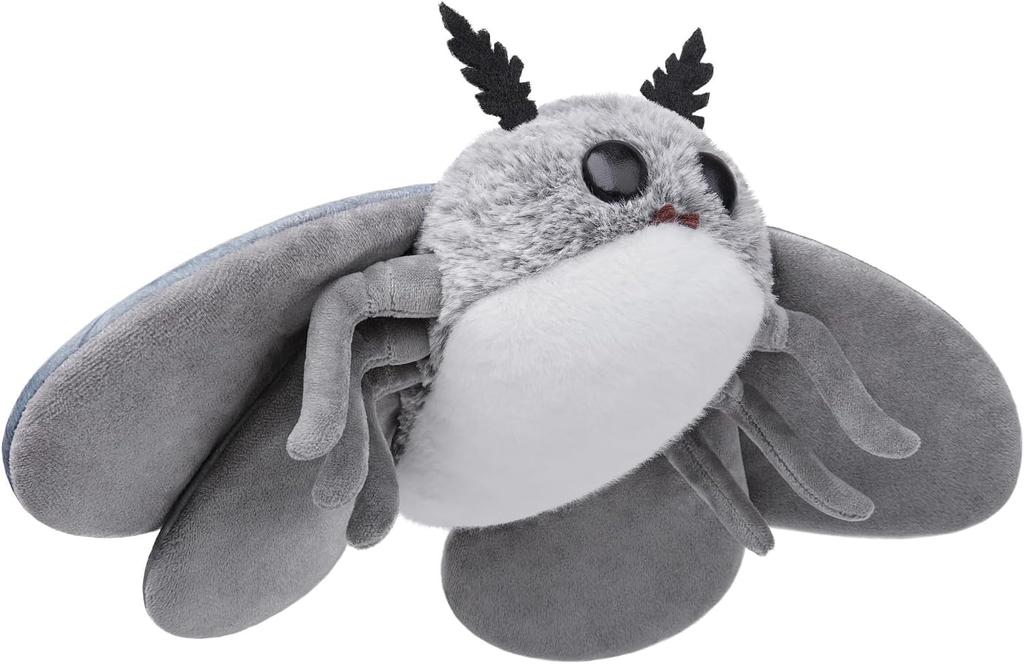 ZHONGXIN MADE Niedliches Motten Plüschtier, Weiße Motte Stofftier 11 Zoll, Handgemachtes Großes Mottenmann Insekten Plüschmodell Spielzeug, Einzigartige Plüschtier Geschenk Sammlung