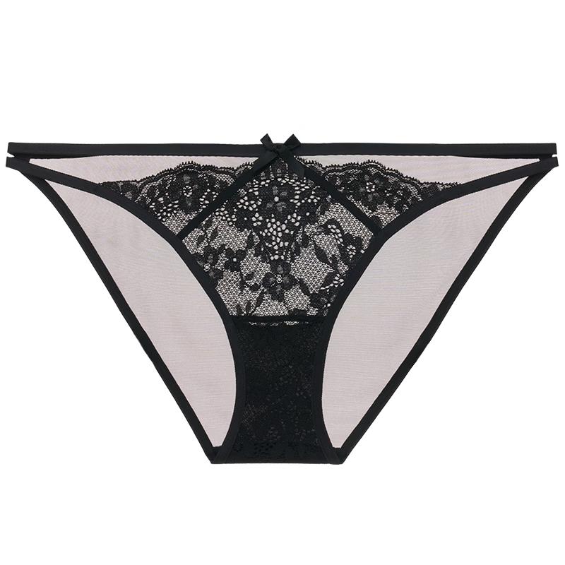 Цветочные кружевные трусики Victoria s Secret с низкой посадкой L