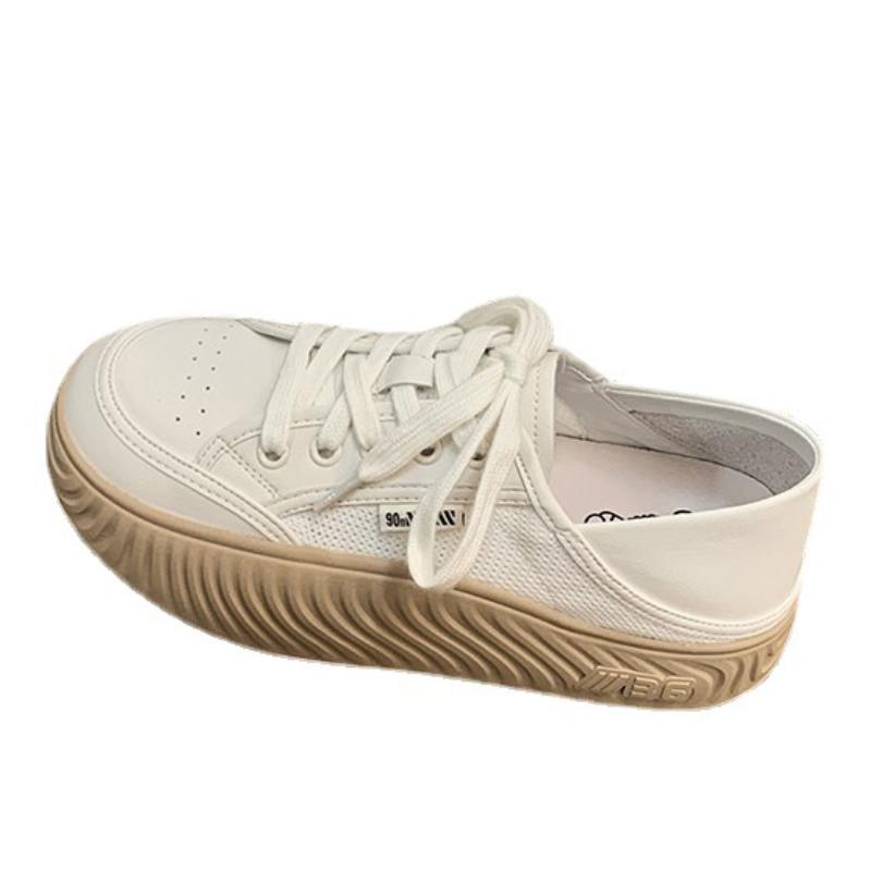 Women's Casual Little White Shoes 2024 Spring Summer New Style Fashion Thick Soled Versatile Comfort Anti-Slip Sneakers Women