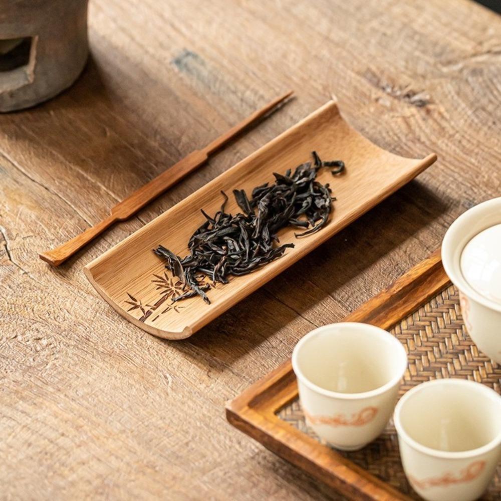 Natural Bamboo Tea Scoop Handmade Tea Accessories Set Tea Ceremony Accessories  office